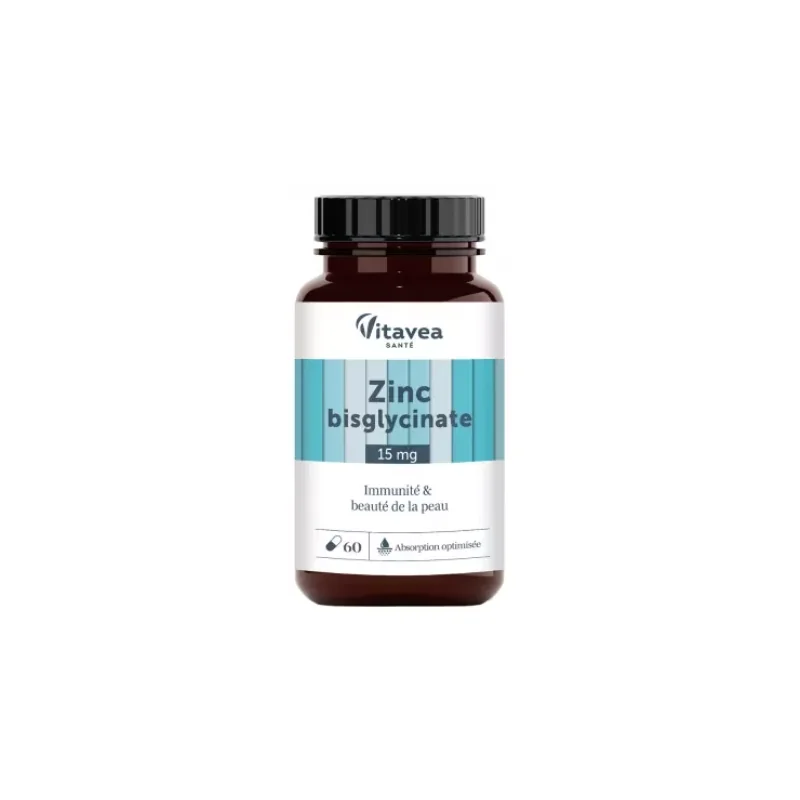 Vitavea Zinc Bisglycinate Immunité & Beauté de la Peau 60 Gélules