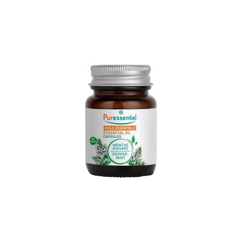 Puressentiel Huile Essentielle Menthe Poivrée (Mentha x piperita) Bio 60 Capsules
