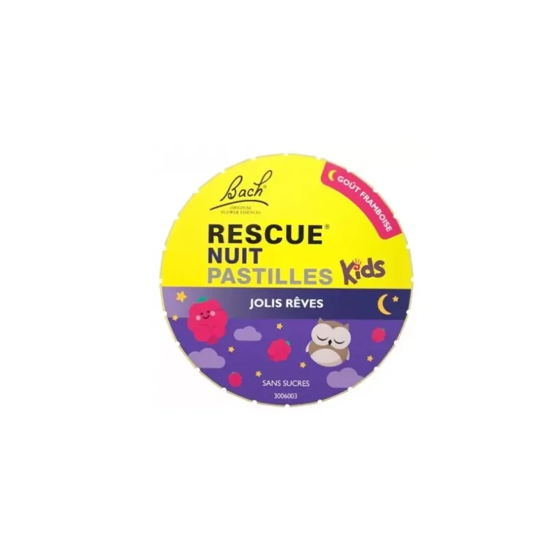 Rescue Nuit Bach Kids Pastilles Framboise 50 g