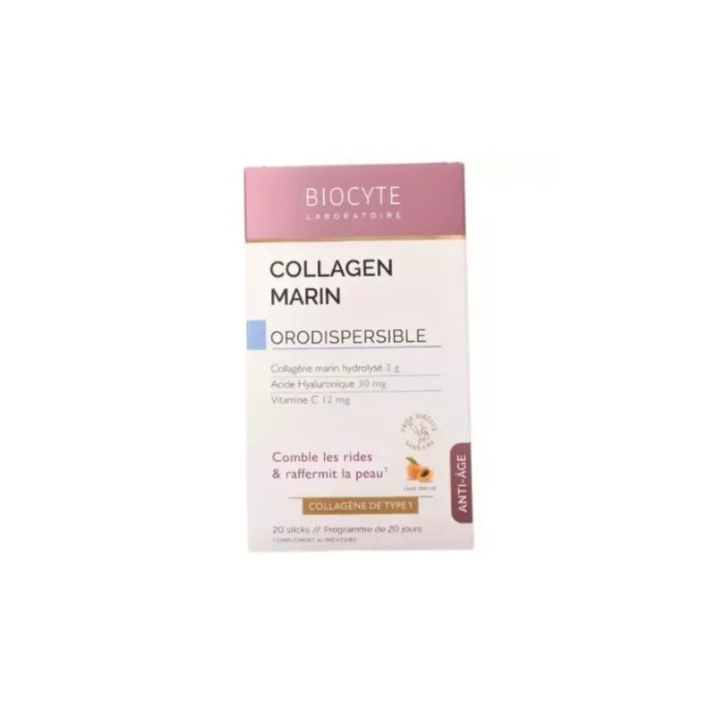 Biocyte - Collagen marin orodispersible - 20 sticks