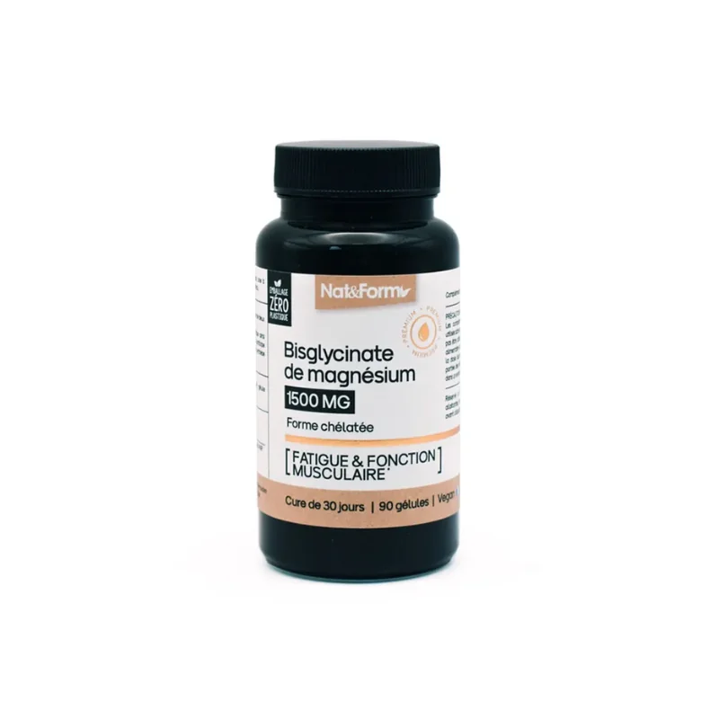 Nat&Form Bisglycinate de Magnésium 90 Gélules