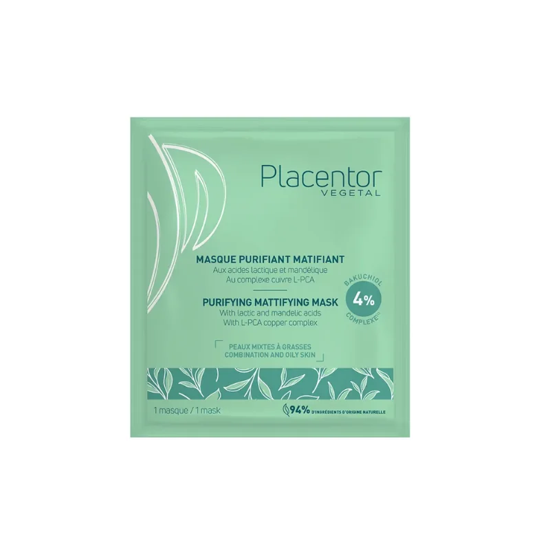 Placentor Végétal Masque purifiant matifiant Peaux mixtes à grasses 25g