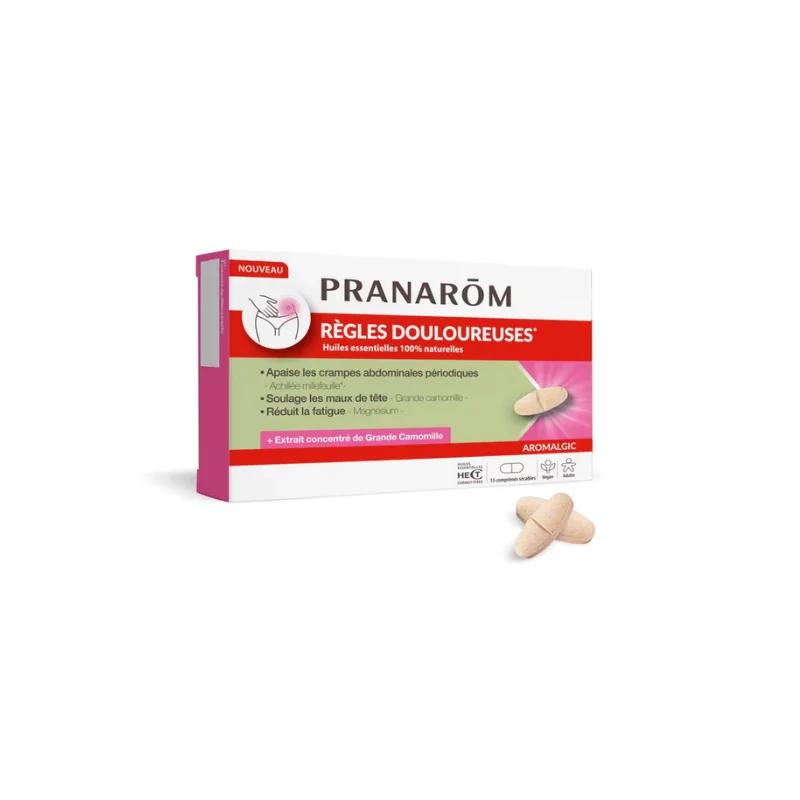 Pranarom AROMALGIC - Règles Douloureuses Dispositif Médical - 15 Comprimés