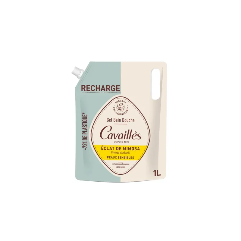 Cavaillès QUOTIDIEN - Gel Bain Douche Éclat de Mimosa - Peaux Sensibles, 400ml