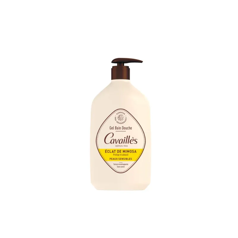 Cavaillès QUOTIDIEN - Gel Bain Douche Éclat de Mimosa - Peaux Sensibles, 1L