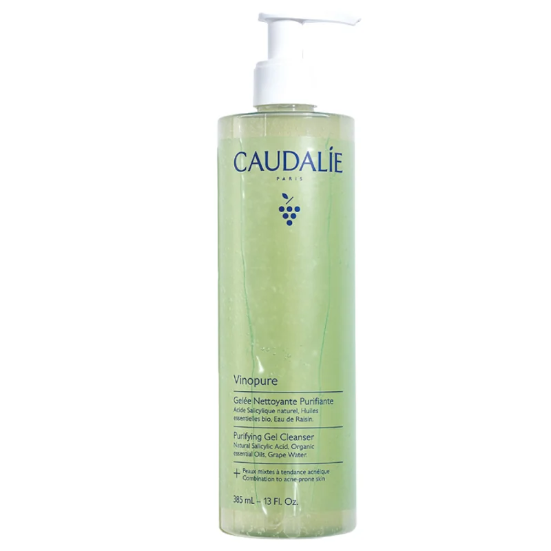 Caudalie Vinopure Gelée Nettoyante à l'Acide Salicylique Purifiante - 385mL