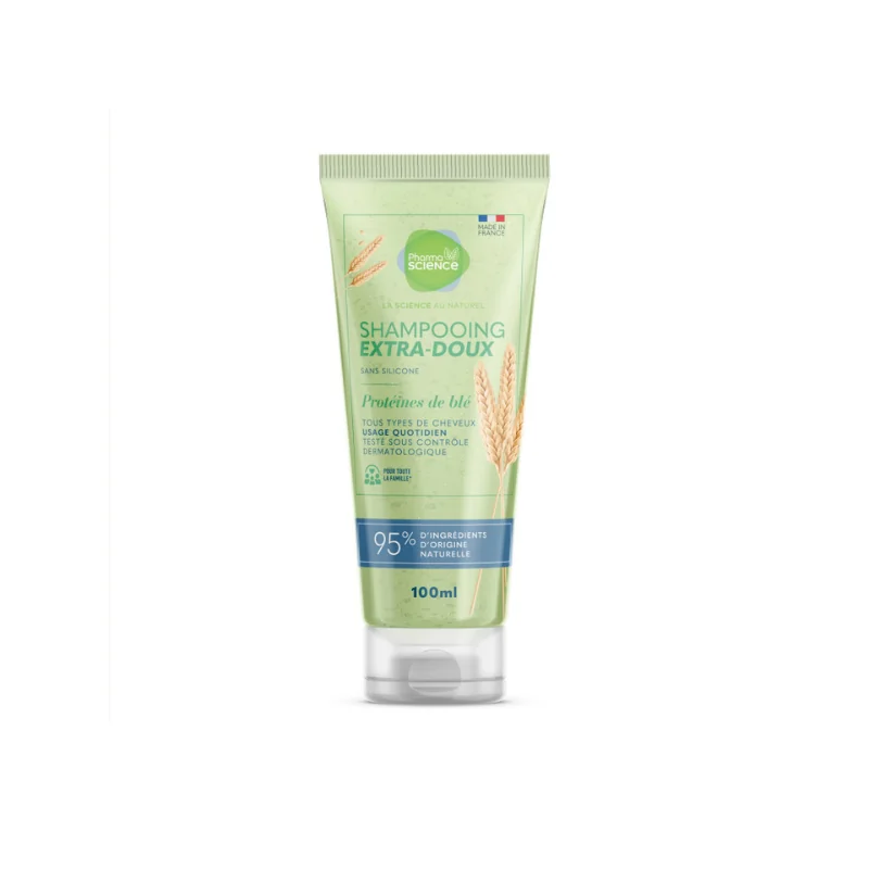 Pharmascience Shampoing extra-doux sans silicone protéine de blé 100ml
