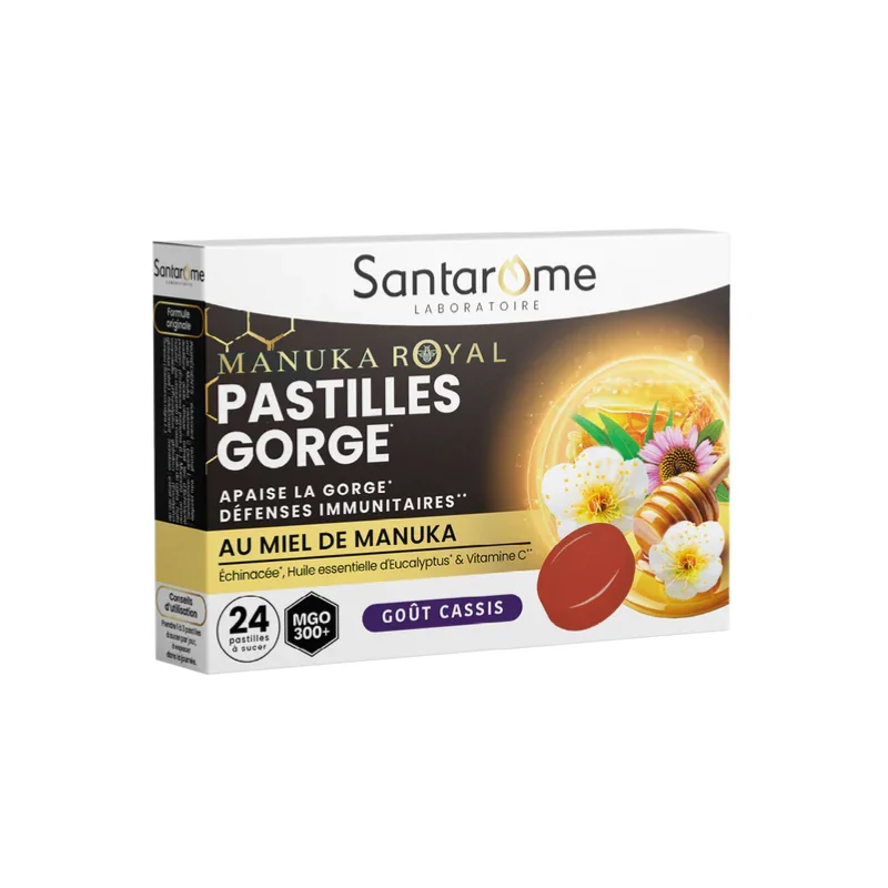 Santarôme Pastilles Gorge au miel de Manuka x20