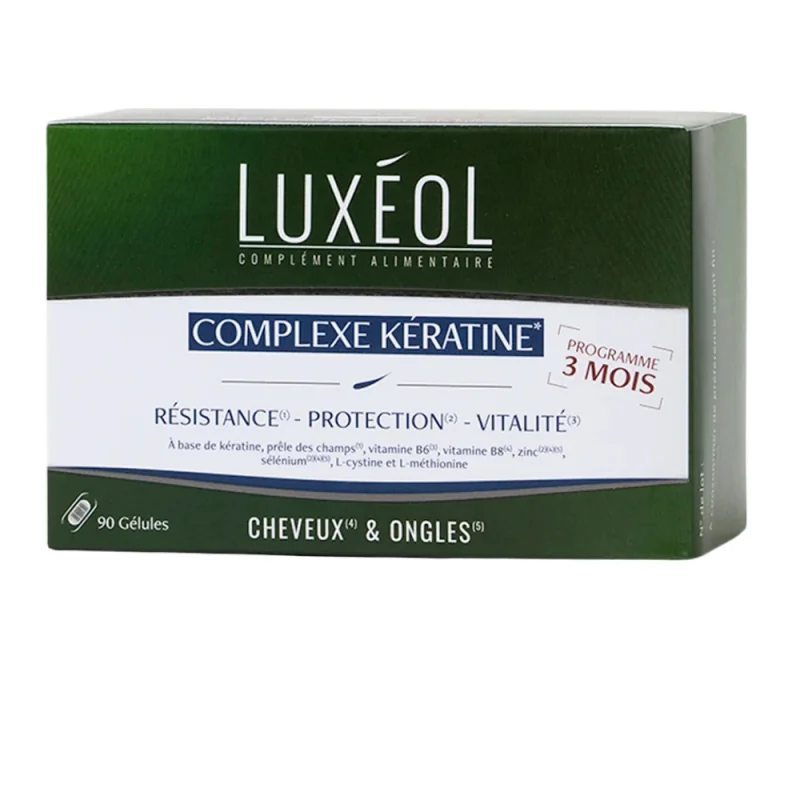 Luxéol Complexe Kératine cheveux & ongles 90 gélules