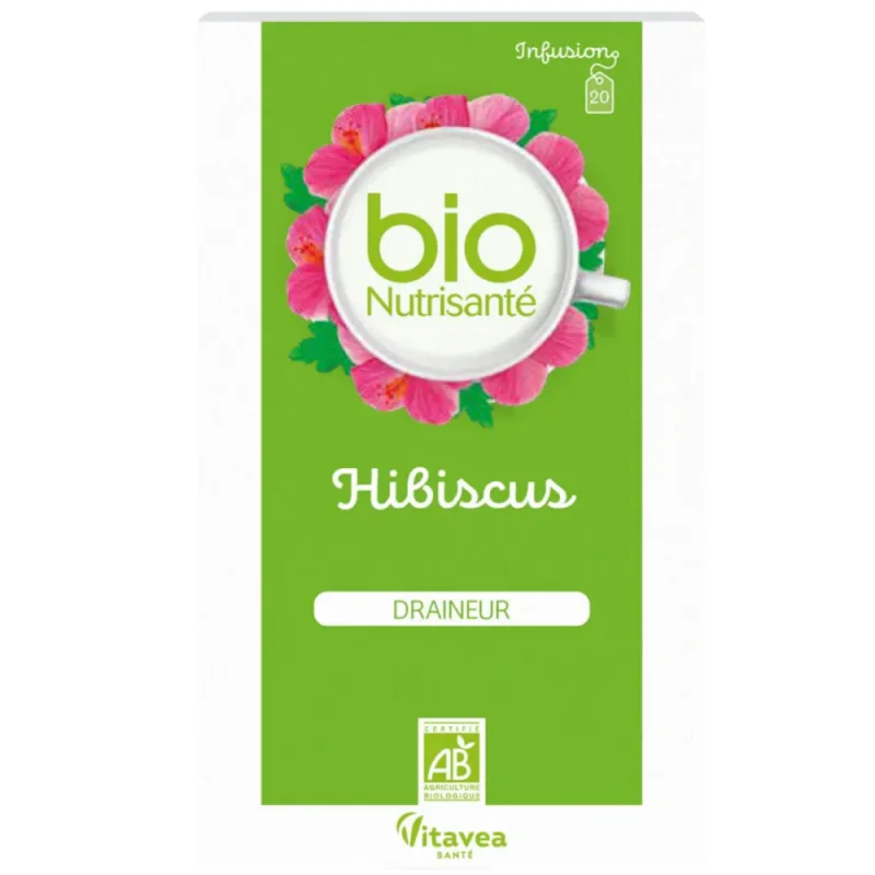 Vitavea Santé BioNutrisanté Infusion Hibiscus Draineur 20 sachets