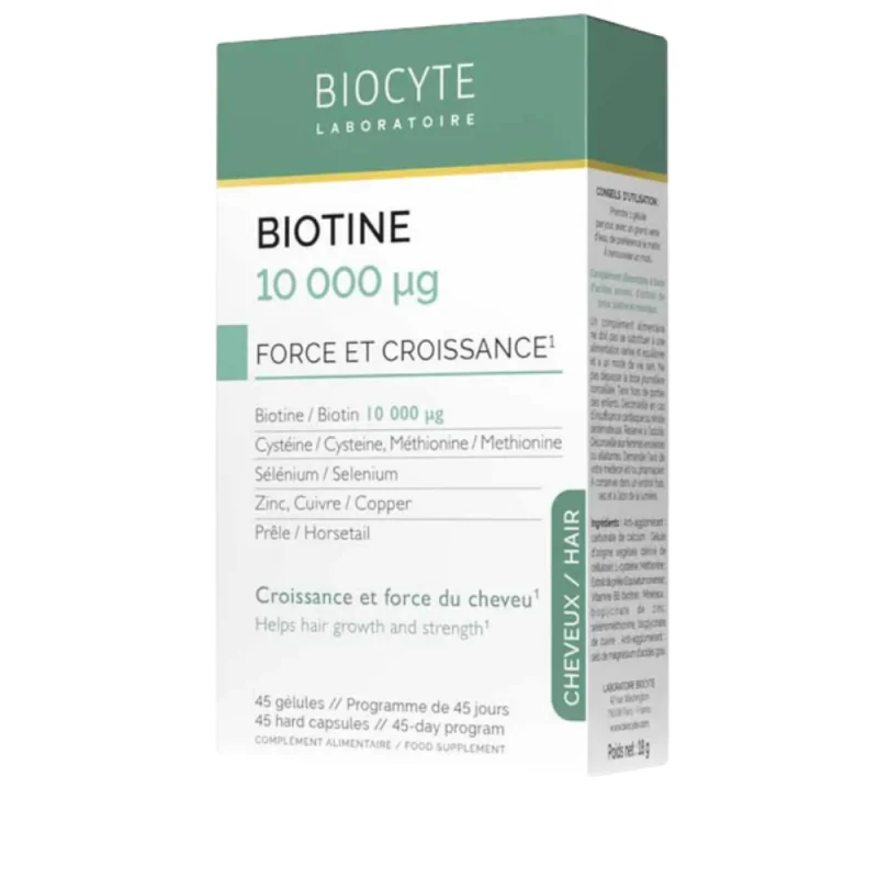 Biocyte Biotine 10 000 µg 45 gélules