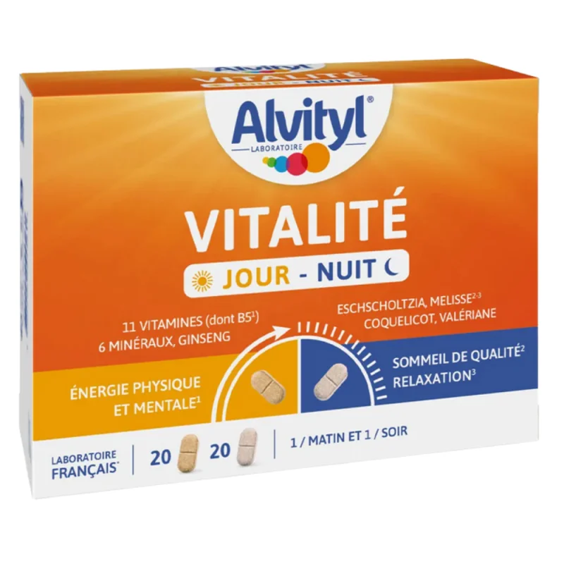 Alvityl Vitalité Jour / Nuit 40 comprimés