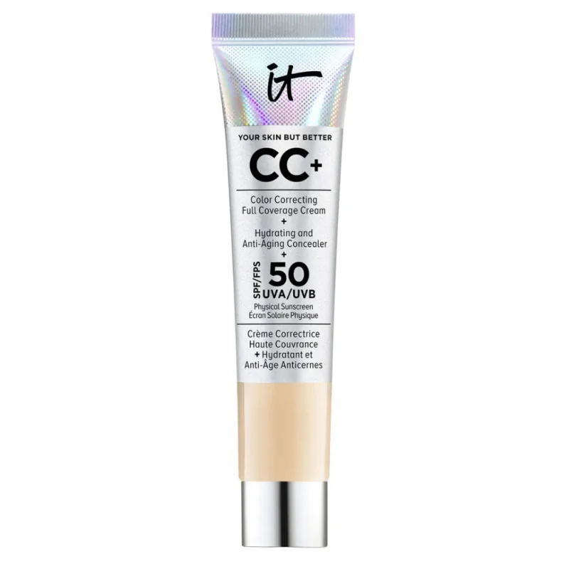 IT Cosmetics YOUR SKIN BUT BETTER - CC Crème SPF50+ Correctrice Haute Couvrance - Teinte Light, 12ml