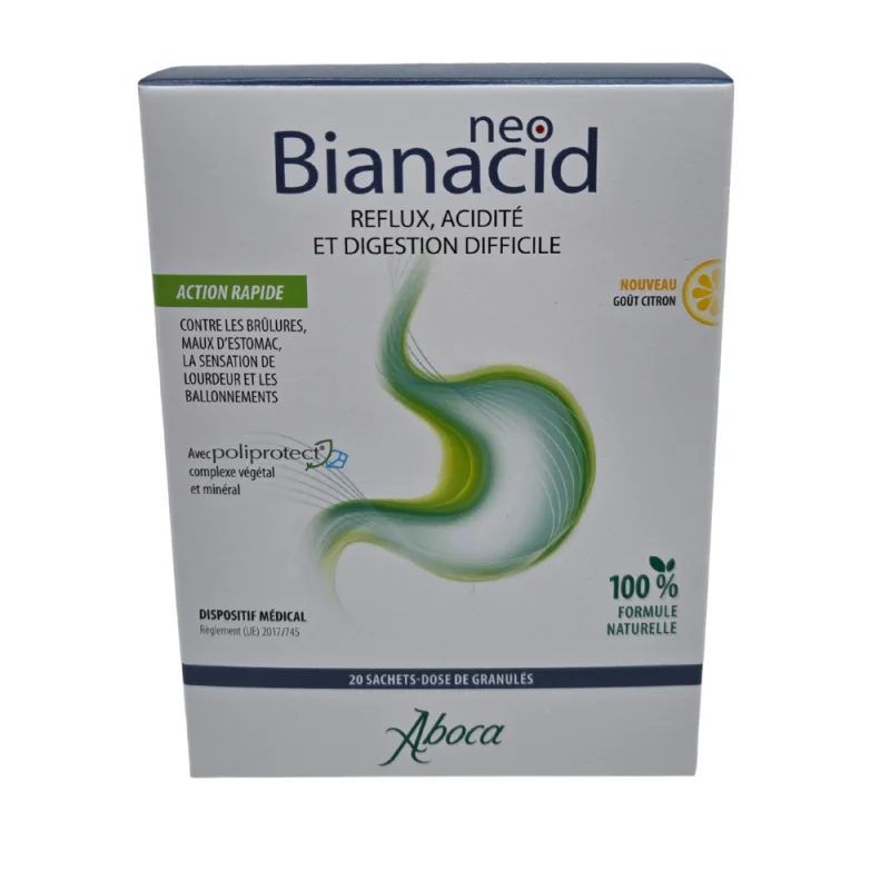 Aboca Neobianacid Granulés Citron 20 sachets