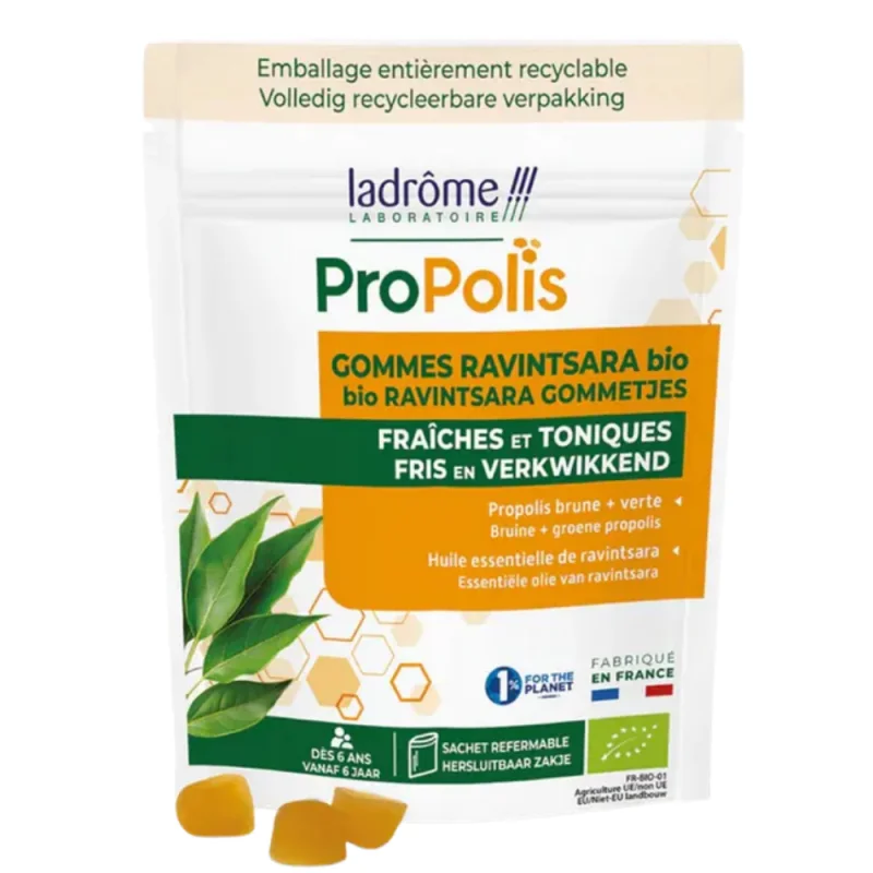 Ladrôme Propolis Gomme Ravintsara Bio 45g  Sachet Refermable