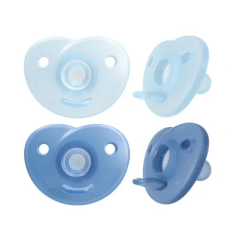 Avent Soothie - Sucettes Orthodontiques - Bleu - De 0 à 6 mois, 2 Sucettes