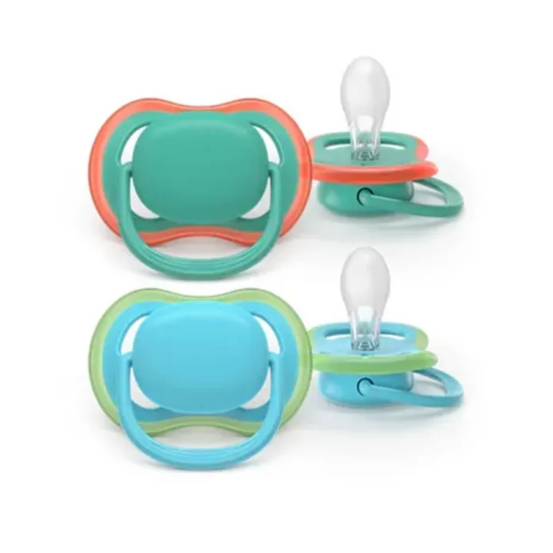 AVENT ULTRA AIR - Sucettes Orthodontiques - Décor Mixte - De 6 à 18 Mois, 2 Sucettes