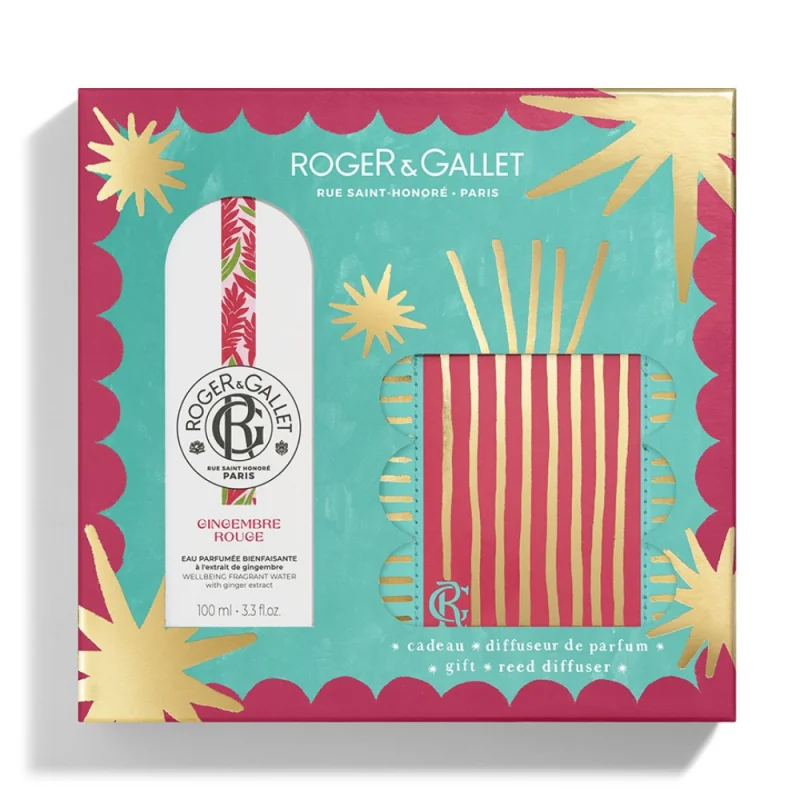 Roger Gallet Coffret Noël Diffuseur + Eau Parfumée Gingembre Rouge