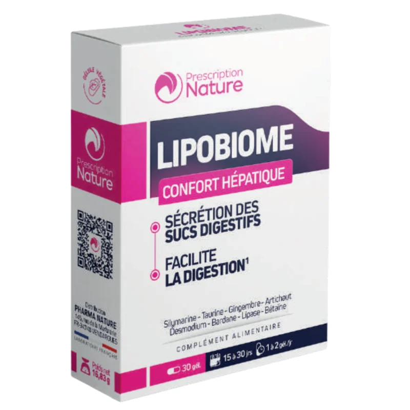 Prescription Nature Lipobiome 30 Gélules
