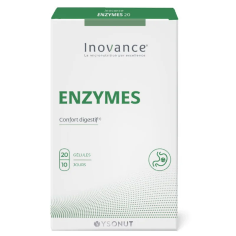 Inovance Enzymes Digestion et confort intestinal 20 gélules