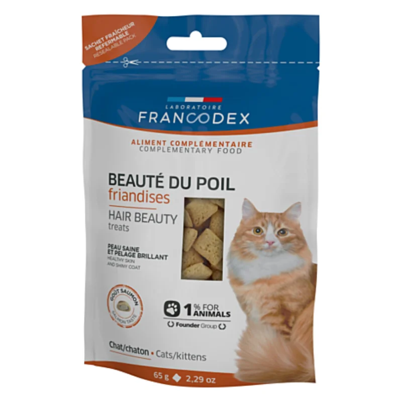 Friandises beauté du poil, 65 g pour chat et chaton