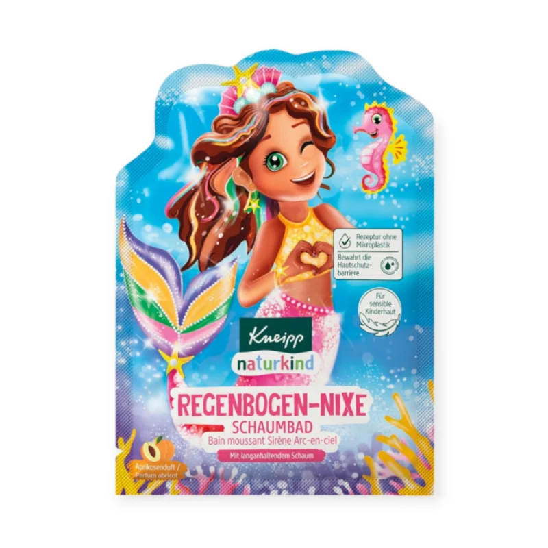 Kneipp Naturkind Bain Moussant Sirène Arc-en-Ciel Parfum Abricot 40ml