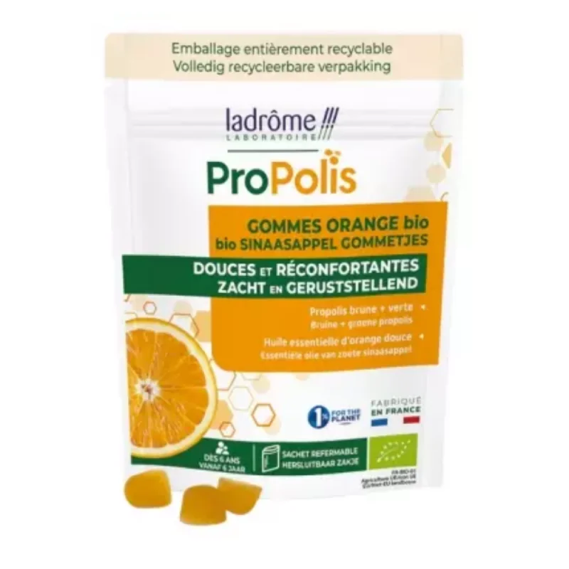 Ladrôme Propolis Gommes Orange Bio 45 g