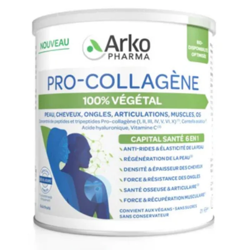 Arkopharma COLLAGÈNE - Pro-Collagène 100% Végétal, 231g