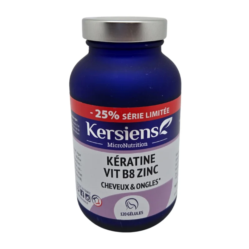 Kersiens Kératine VIT B8 Zinc Cheveux & Ongles 120 gélules