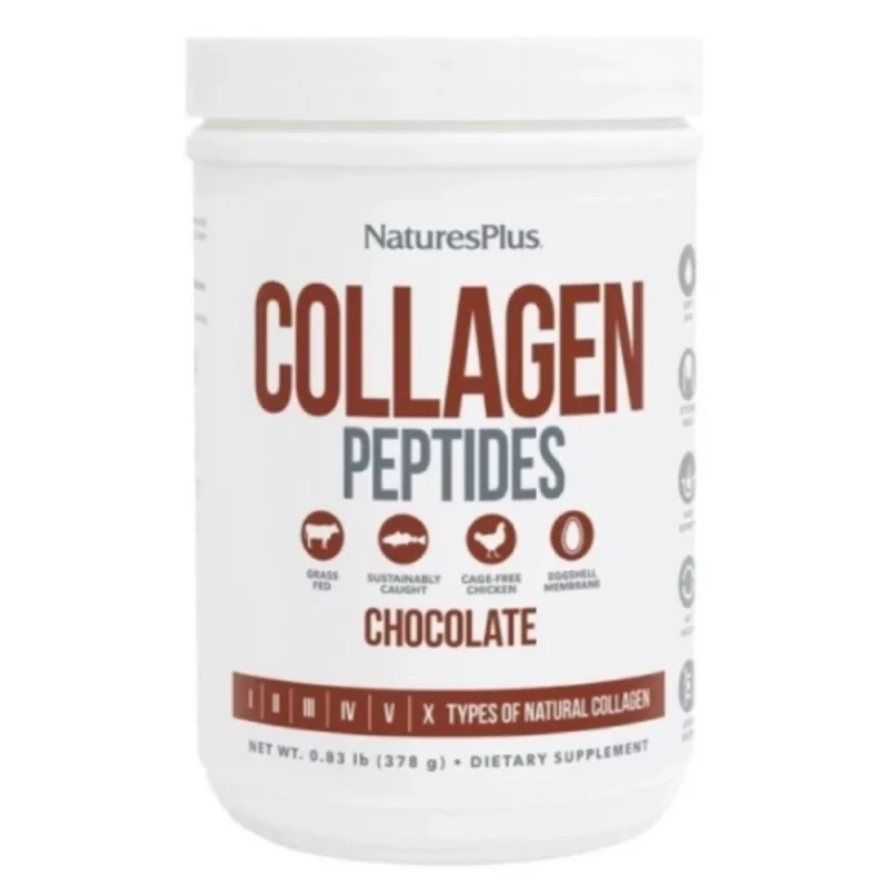 Natures Plus Biotin Collagen Peptides Chocolate 378g