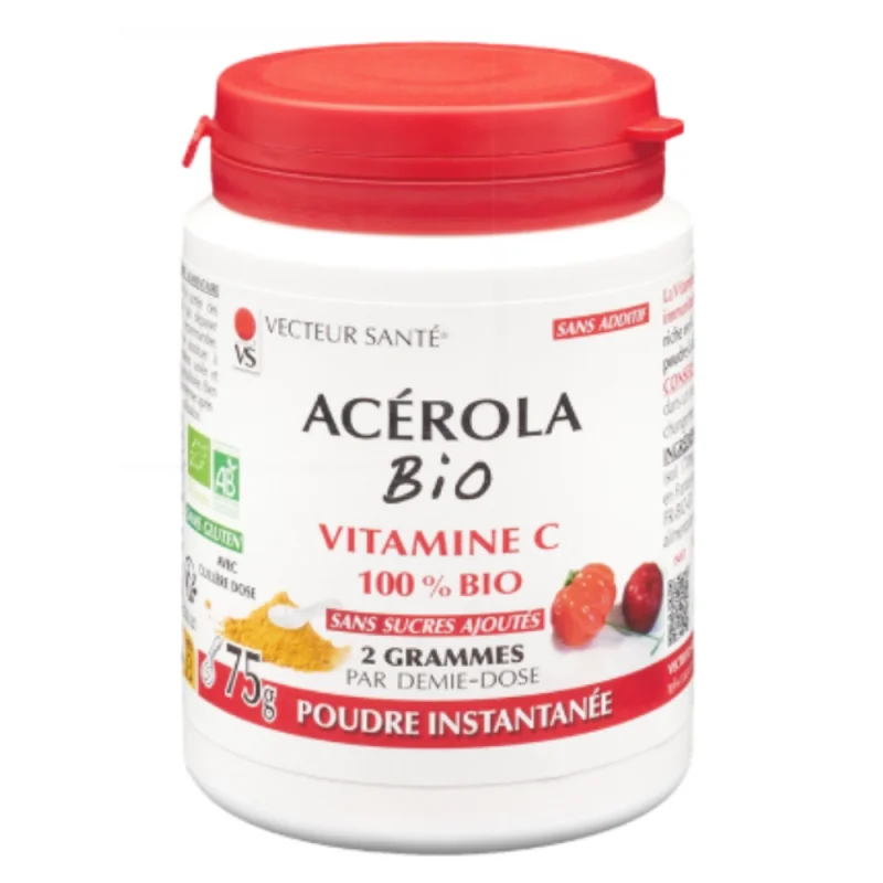 Acérola BIO poudre vitamine C 75g