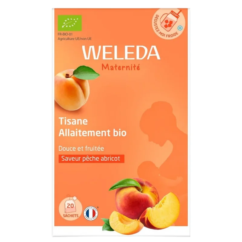 Weleda Tisane Allaitement bio Pêche Abricot x20 sachets