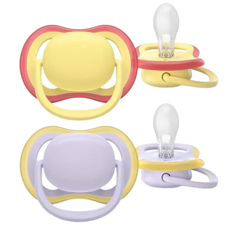 Avent Ultra Air Lot 2 sucettes orthodontiques 0-6 mois coloris aléatoire