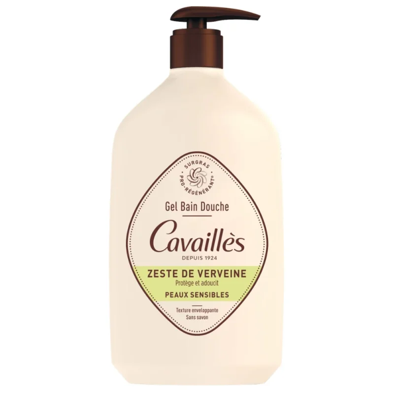 Cavaillès Gel Bain Douche Zeste de Verveine Peaux Sensibles 1 L