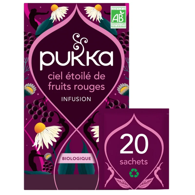 Pukka Infusion Ciel étoilé de fruits rouges 20 sachets