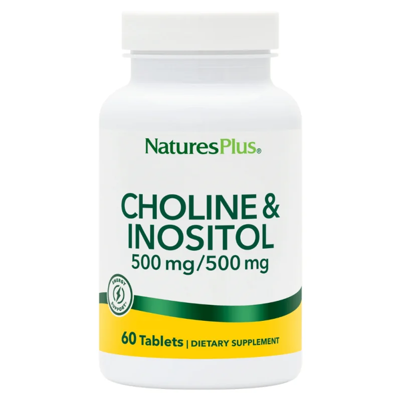 Nature's Plus Choline et Inositol 500 / 500 mg, 60 comprimés