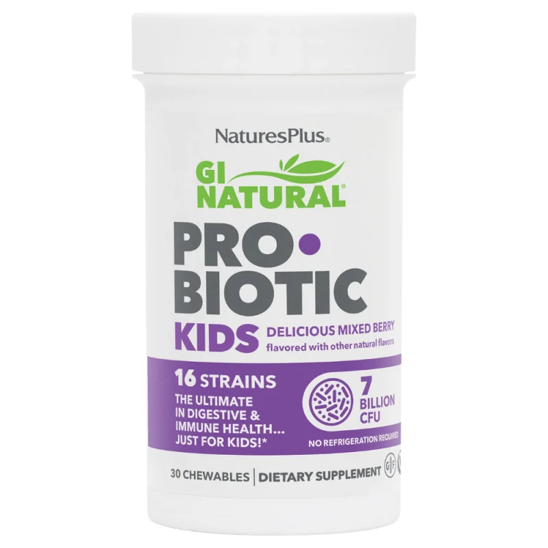 Natures Plus Gi Natural Probiotic Kids 30 comprimés à mâcher