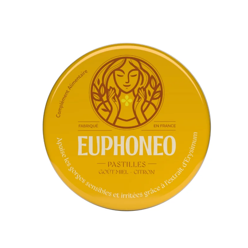 EUPHONEO - Miel - Citron Sans Sucre, 50 Pastilles