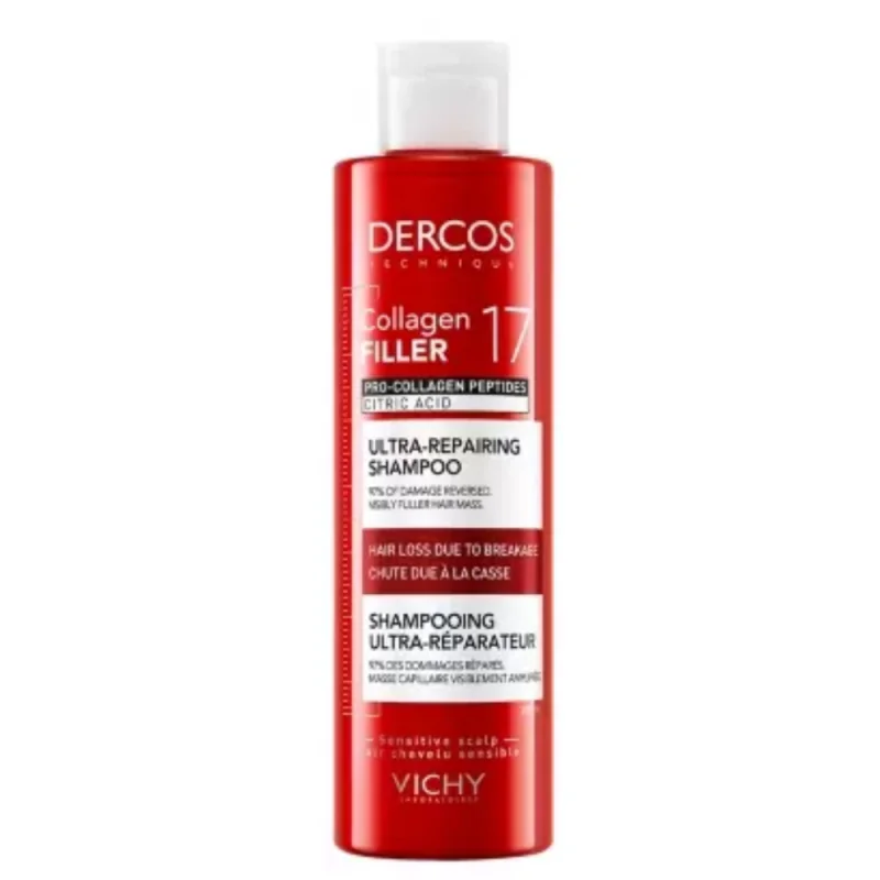 VichyDercos Collagen Filler 17 Shampoing Ultra-Réparateur 200 ml