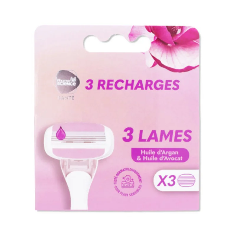 Pharmascience lot de 3 recharges rasoir femme 3 lames