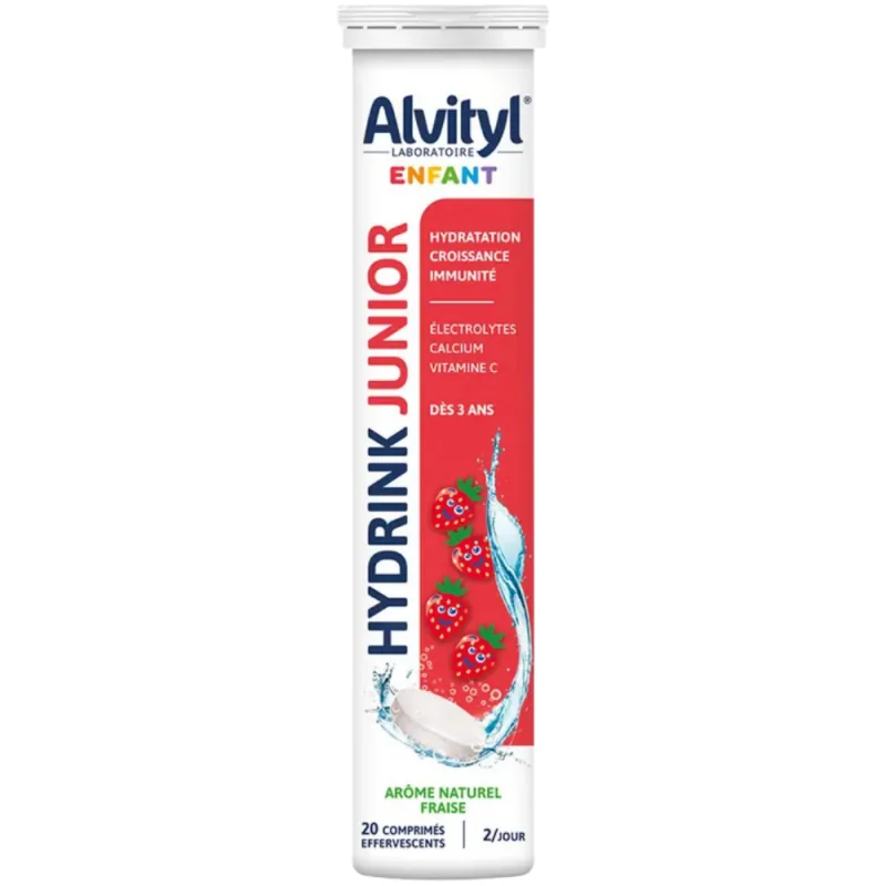 Alvityl Hydrink Junior Fraise 20 comprimés effervescents