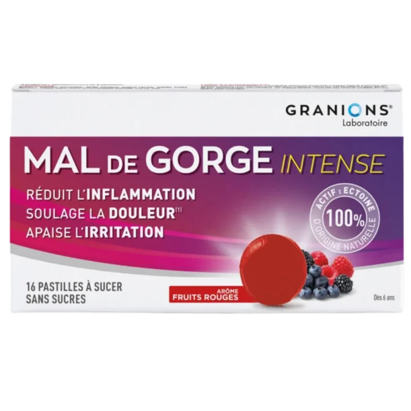Granions Pastilles Mal de Gorge Intense x16