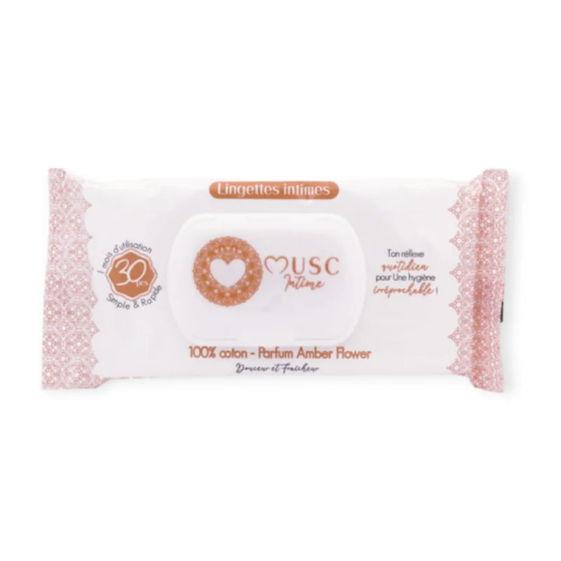 Musc Intime - Lingettes Ambre Flower - 30 lingettes