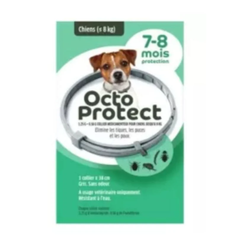 Octo Protect Collier anti puces et tiques Chien moins de 8kg