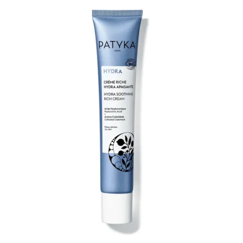 Patyka HYDRA - Crème Riche Hydra Apaisante Bio - Visage - Peaux Sèches à Très Sèches, 40ml