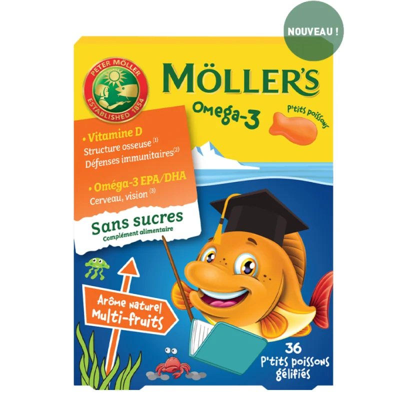 Mollers Oméga 3 - Petits Poissons Multi-fruits