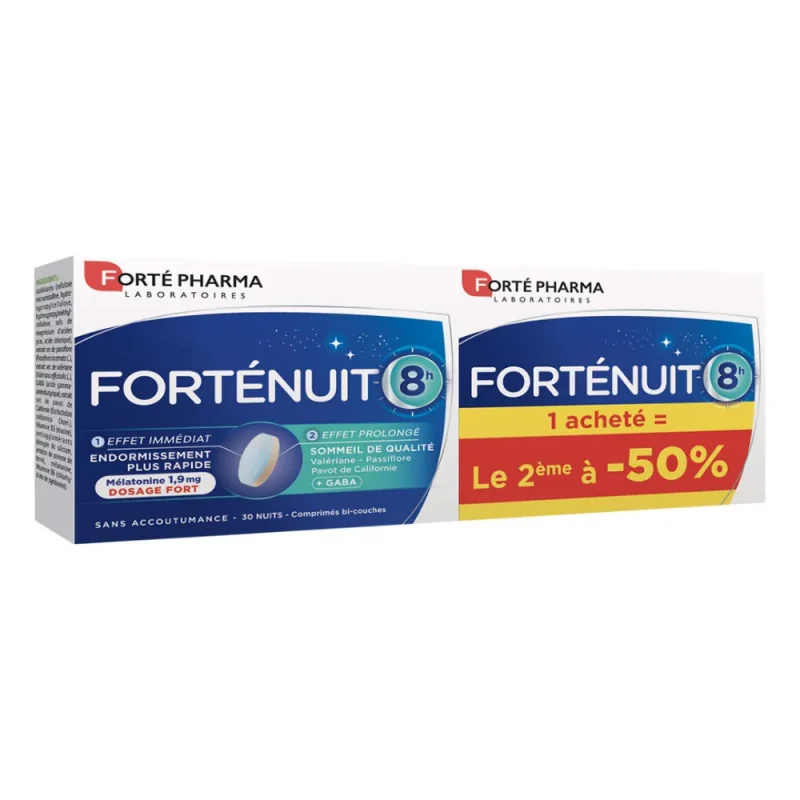 Forté Pharma Forté Nuit Sommeil de Qualité 8h 2x30 comprimés